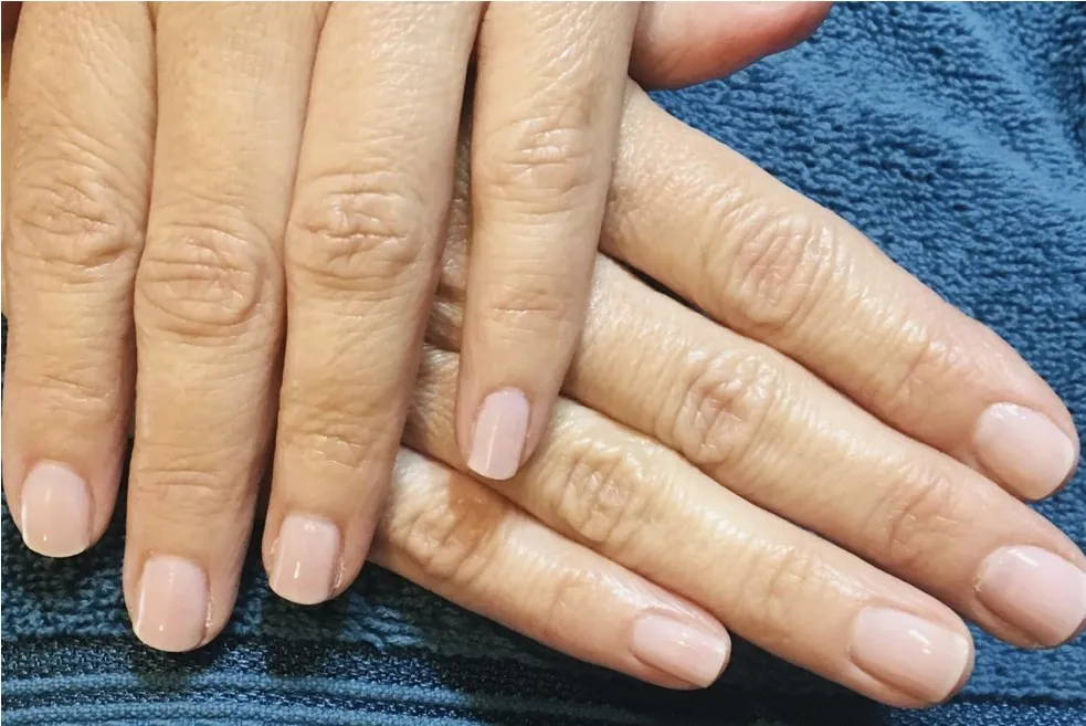 Manicure with soft natural polish